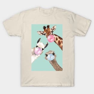 Funny Animals Giraffe, Llama, Ostrich T-Shirt